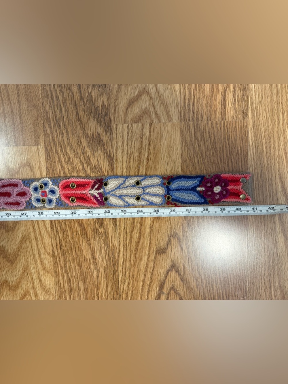 Handmade Embroidered Peruvian Belt - Picture 3 of 3